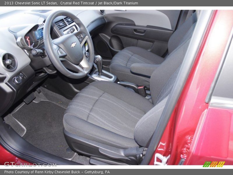 Crystal Red Tintcoat / Jet Black/Dark Titanium 2013 Chevrolet Sonic LT Sedan