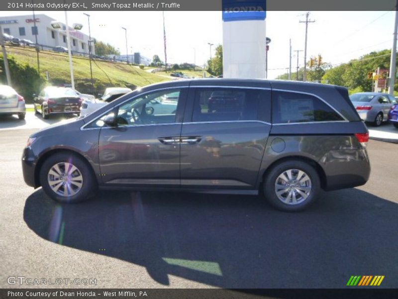 Smoky Topaz Metallic / Truffle 2014 Honda Odyssey EX-L
