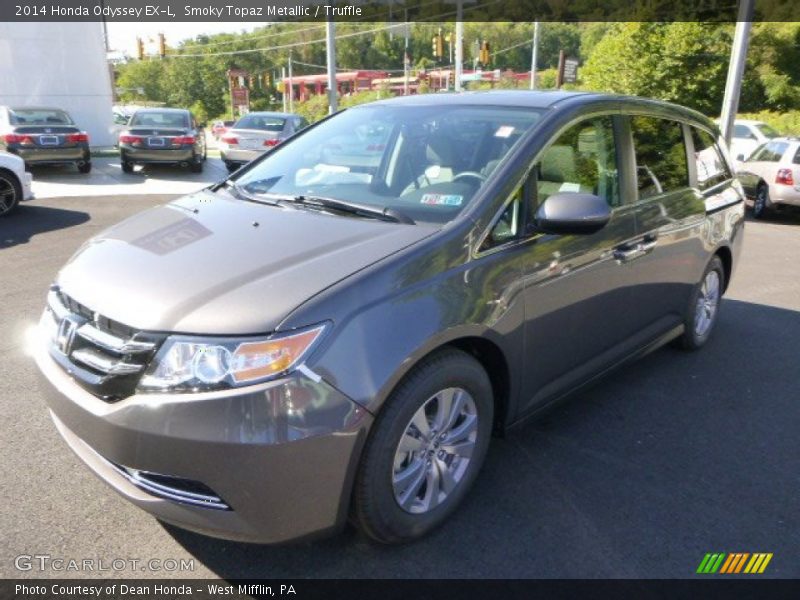 Smoky Topaz Metallic / Truffle 2014 Honda Odyssey EX-L