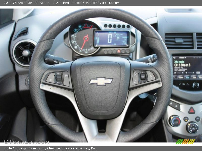 Crystal Red Tintcoat / Jet Black/Dark Titanium 2013 Chevrolet Sonic LT Sedan