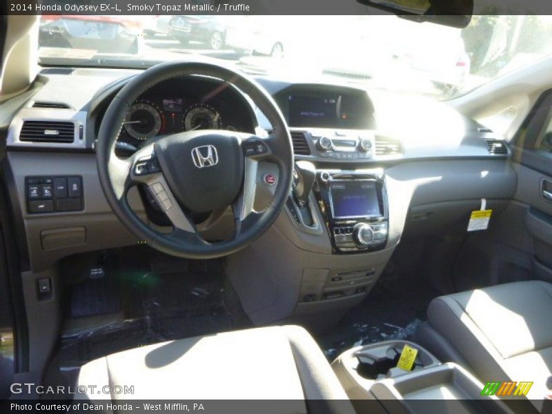 Smoky Topaz Metallic / Truffle 2014 Honda Odyssey EX-L