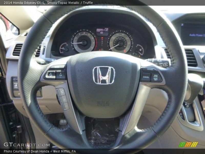 Smoky Topaz Metallic / Truffle 2014 Honda Odyssey EX-L