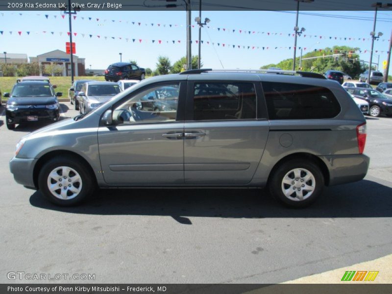 Olive Gray / Beige 2009 Kia Sedona LX