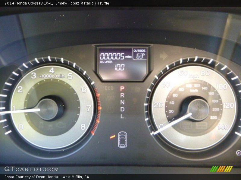Smoky Topaz Metallic / Truffle 2014 Honda Odyssey EX-L