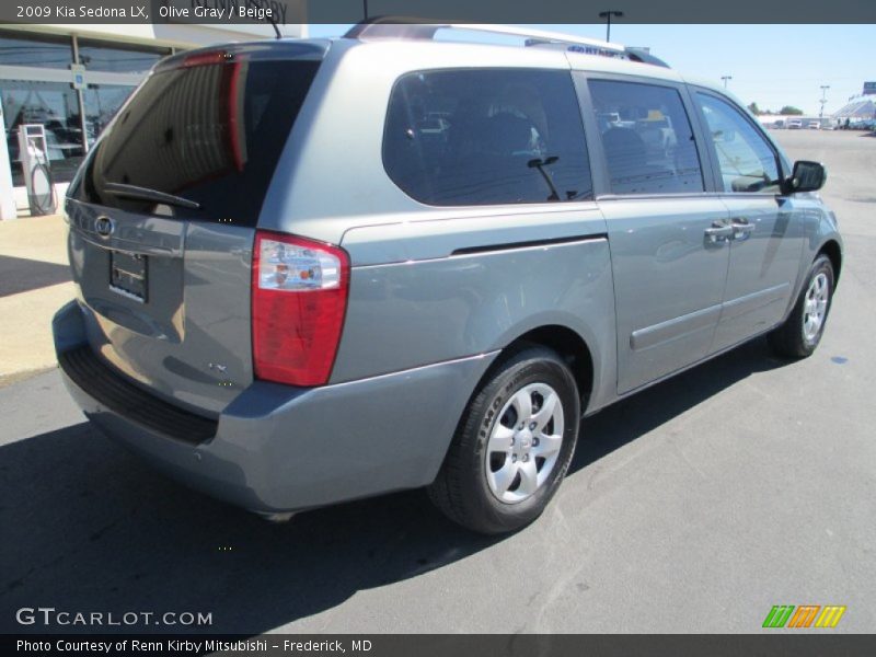 Olive Gray / Beige 2009 Kia Sedona LX