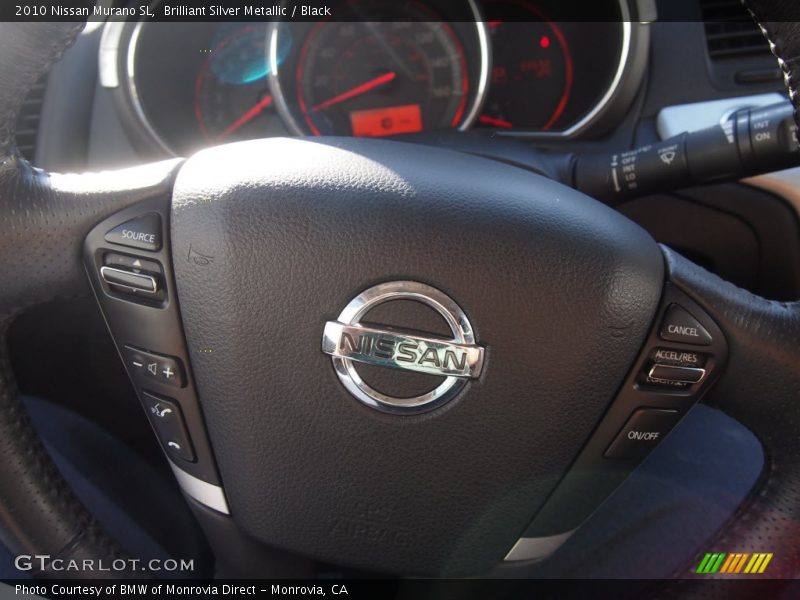 Brilliant Silver Metallic / Black 2010 Nissan Murano SL