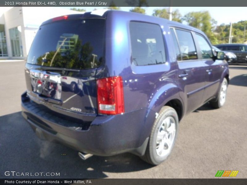 Obsidian Blue Pearl / Gray 2013 Honda Pilot EX-L 4WD