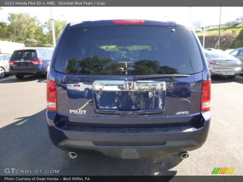 Obsidian Blue Pearl / Gray 2013 Honda Pilot EX-L 4WD