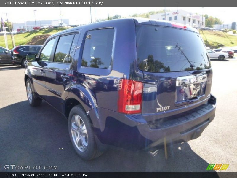 Obsidian Blue Pearl / Gray 2013 Honda Pilot EX-L 4WD