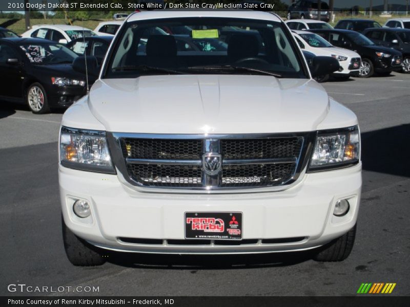 Stone White / Dark Slate Gray/Medium Slate Gray 2010 Dodge Dakota ST Extended Cab