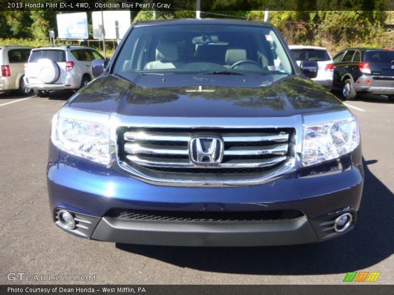 Obsidian Blue Pearl / Gray 2013 Honda Pilot EX-L 4WD