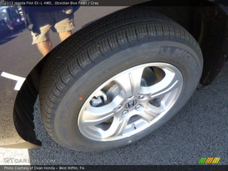 Obsidian Blue Pearl / Gray 2013 Honda Pilot EX-L 4WD