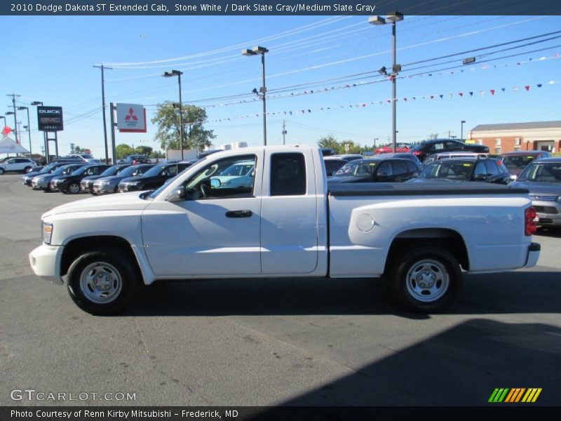 Stone White / Dark Slate Gray/Medium Slate Gray 2010 Dodge Dakota ST Extended Cab