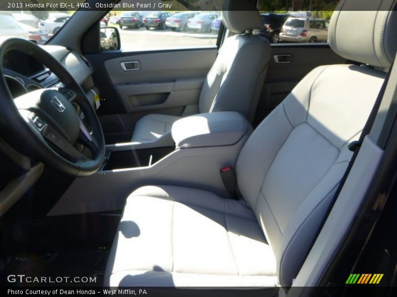 Obsidian Blue Pearl / Gray 2013 Honda Pilot EX-L 4WD