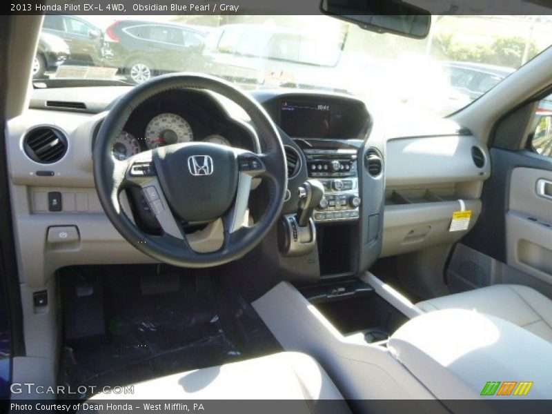 Obsidian Blue Pearl / Gray 2013 Honda Pilot EX-L 4WD