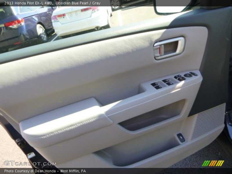 Obsidian Blue Pearl / Gray 2013 Honda Pilot EX-L 4WD