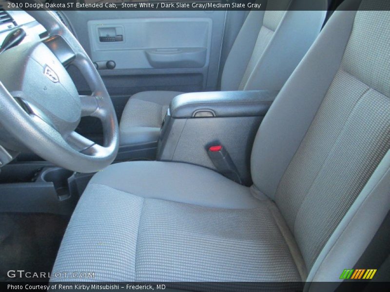 Stone White / Dark Slate Gray/Medium Slate Gray 2010 Dodge Dakota ST Extended Cab