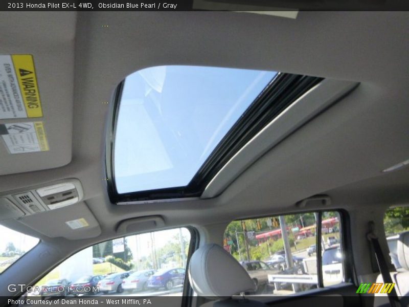 Obsidian Blue Pearl / Gray 2013 Honda Pilot EX-L 4WD