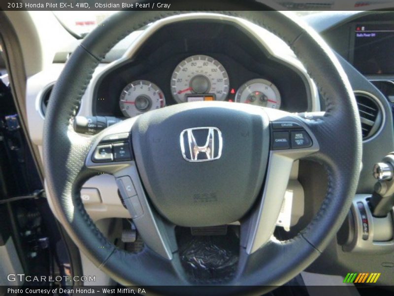 Obsidian Blue Pearl / Gray 2013 Honda Pilot EX-L 4WD
