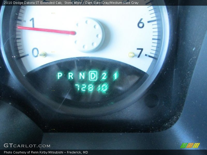 Stone White / Dark Slate Gray/Medium Slate Gray 2010 Dodge Dakota ST Extended Cab