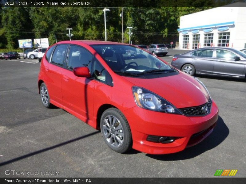 Milano Red / Sport Black 2013 Honda Fit Sport