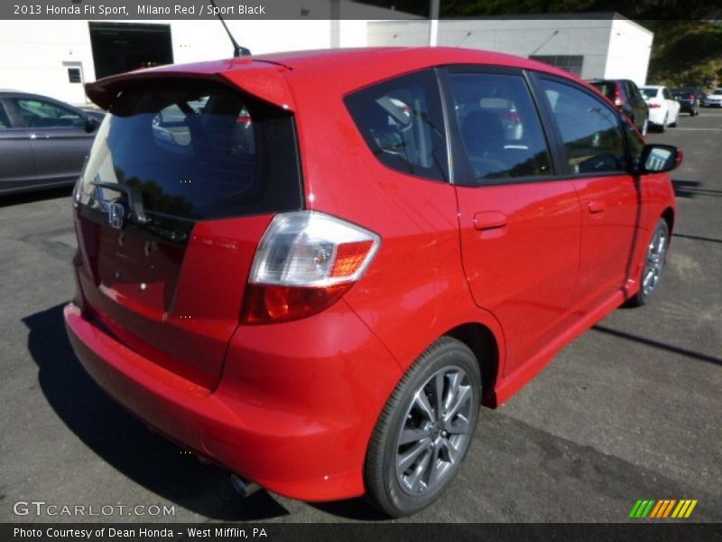 Milano Red / Sport Black 2013 Honda Fit Sport