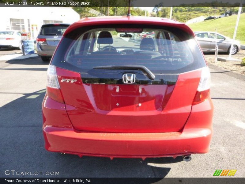 Milano Red / Sport Black 2013 Honda Fit Sport