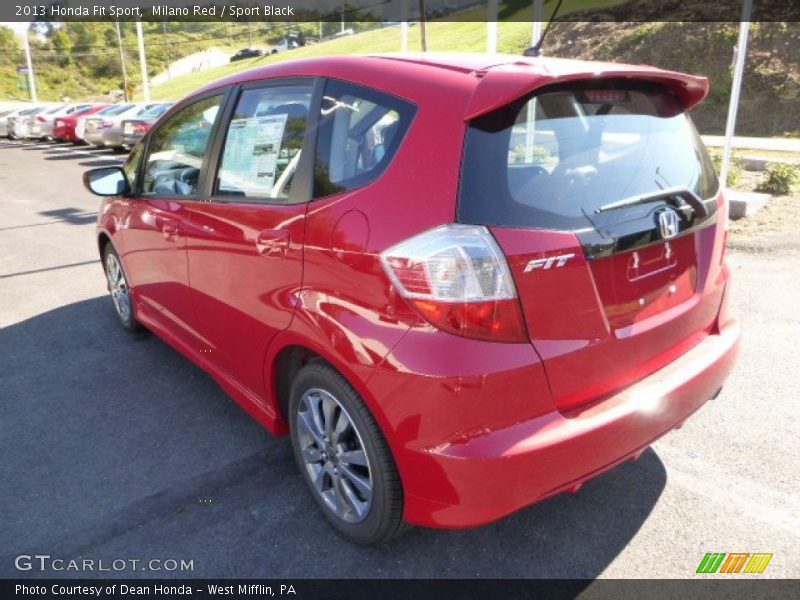 Milano Red / Sport Black 2013 Honda Fit Sport