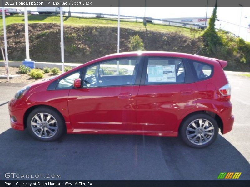 Milano Red / Sport Black 2013 Honda Fit Sport