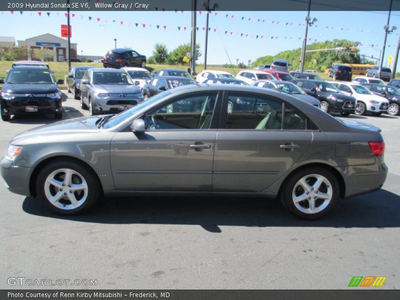 Willow Gray / Gray 2009 Hyundai Sonata SE V6
