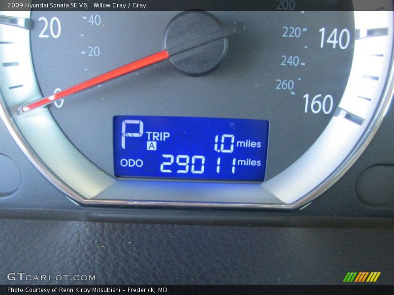 Willow Gray / Gray 2009 Hyundai Sonata SE V6