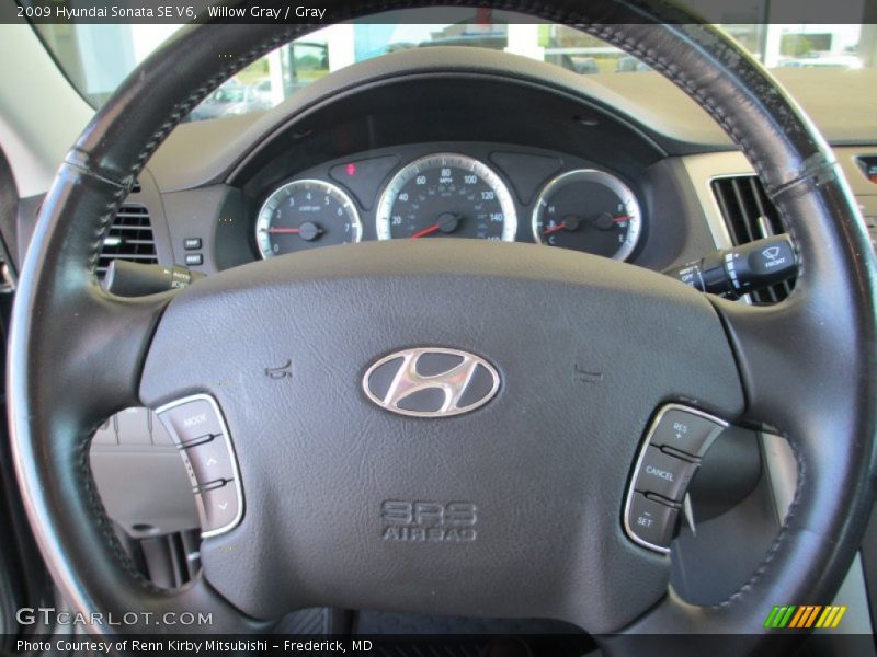 Willow Gray / Gray 2009 Hyundai Sonata SE V6