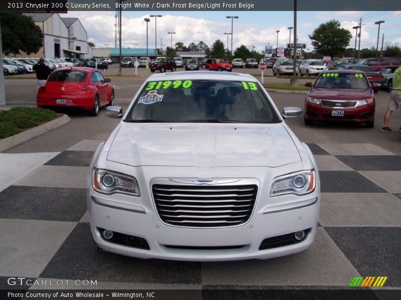 Bright White / Dark Frost Beige/Light Frost Beige 2013 Chrysler 300 C Luxury Series