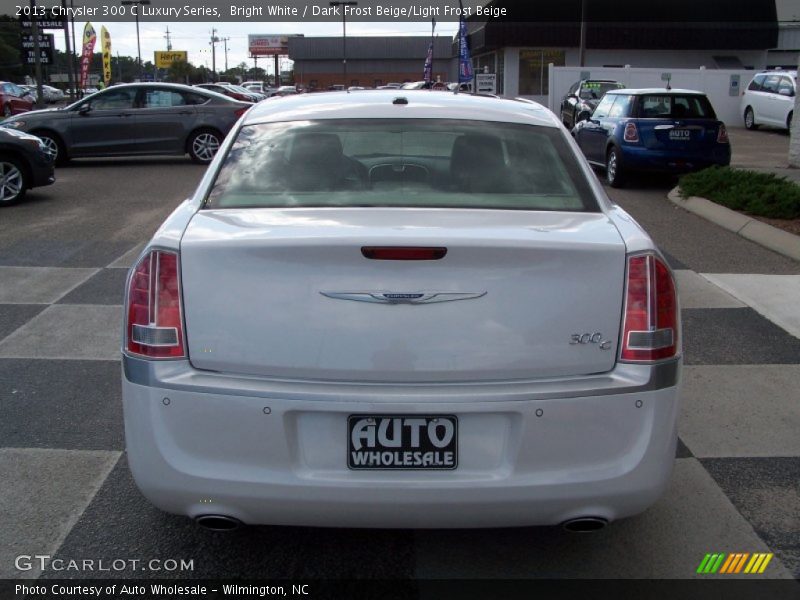 Bright White / Dark Frost Beige/Light Frost Beige 2013 Chrysler 300 C Luxury Series