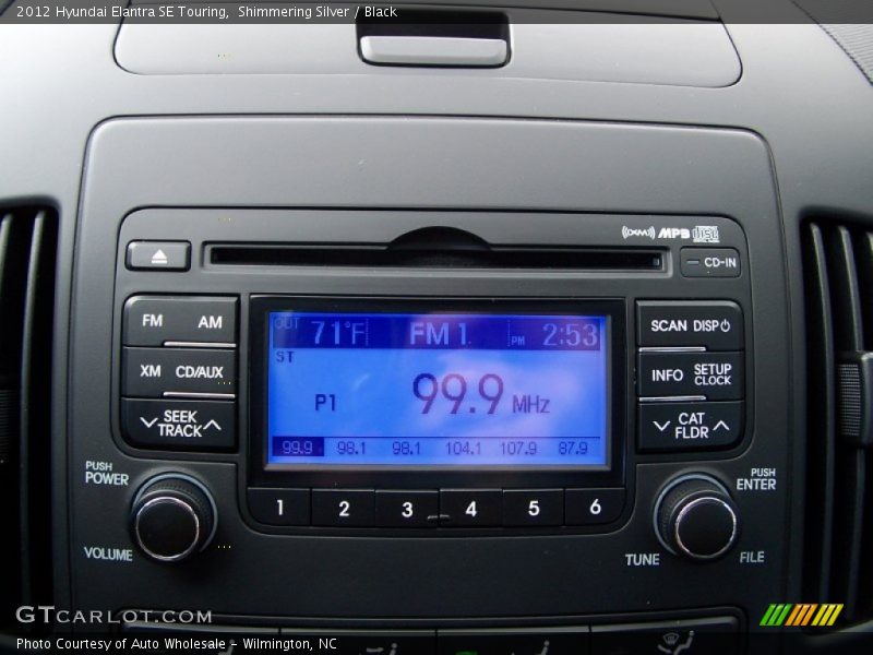 Shimmering Silver / Black 2012 Hyundai Elantra SE Touring