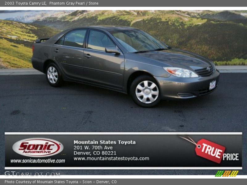 Phantom Gray Pearl / Stone 2003 Toyota Camry LE