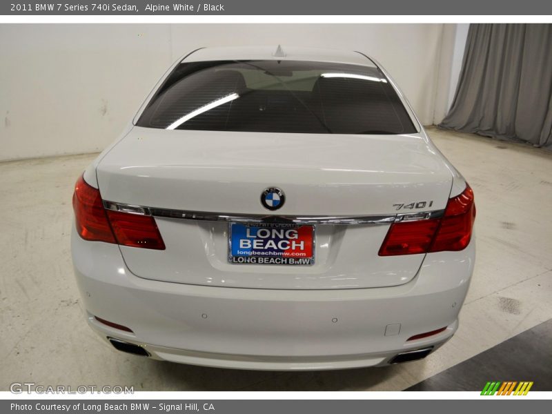 Alpine White / Black 2011 BMW 7 Series 740i Sedan