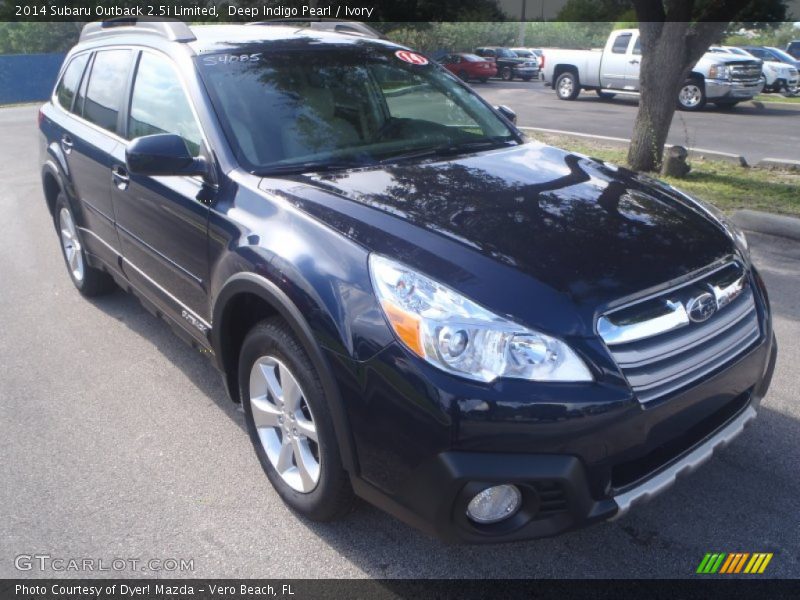 Deep Indigo Pearl / Ivory 2014 Subaru Outback 2.5i Limited