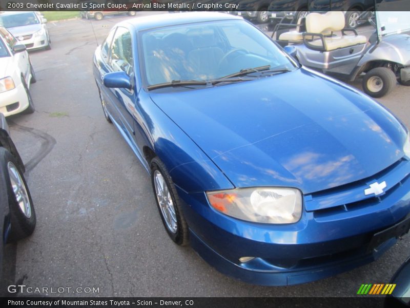 Arrival Blue Metallic / Graphite Gray 2003 Chevrolet Cavalier LS Sport Coupe