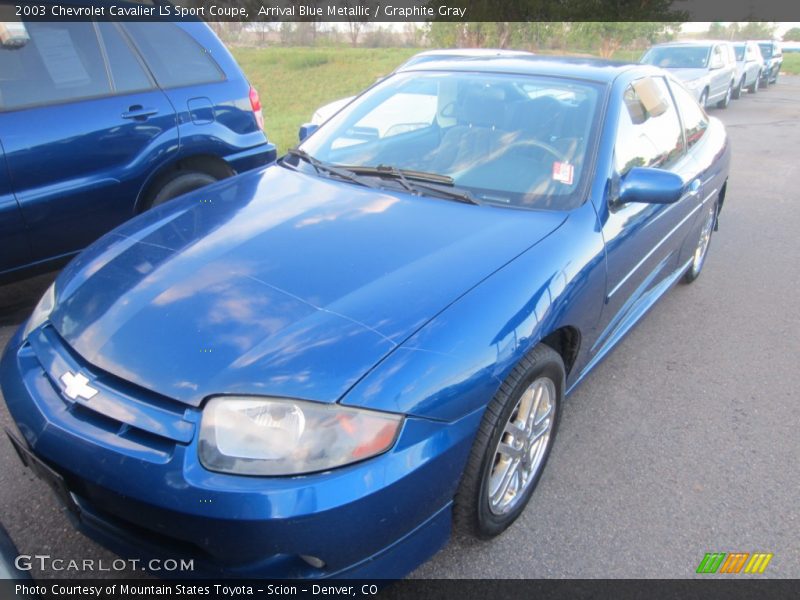 Arrival Blue Metallic / Graphite Gray 2003 Chevrolet Cavalier LS Sport Coupe