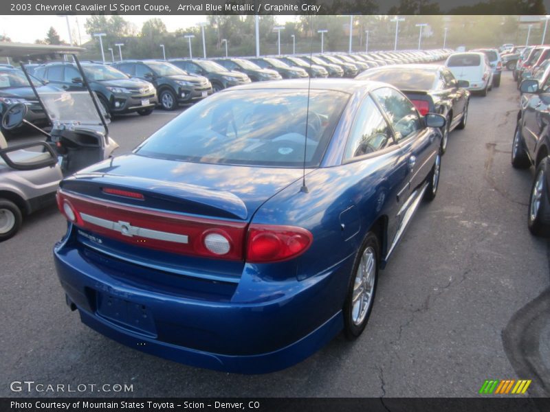 Arrival Blue Metallic / Graphite Gray 2003 Chevrolet Cavalier LS Sport Coupe