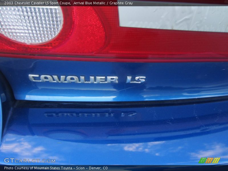 Arrival Blue Metallic / Graphite Gray 2003 Chevrolet Cavalier LS Sport Coupe