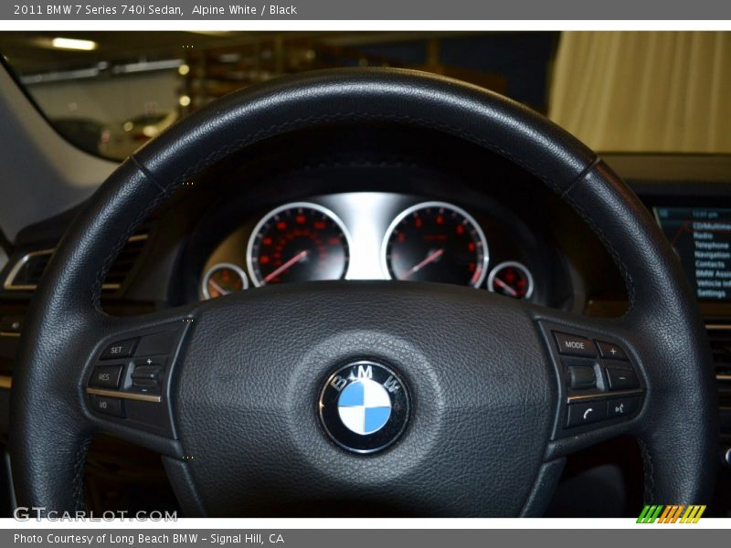 Alpine White / Black 2011 BMW 7 Series 740i Sedan