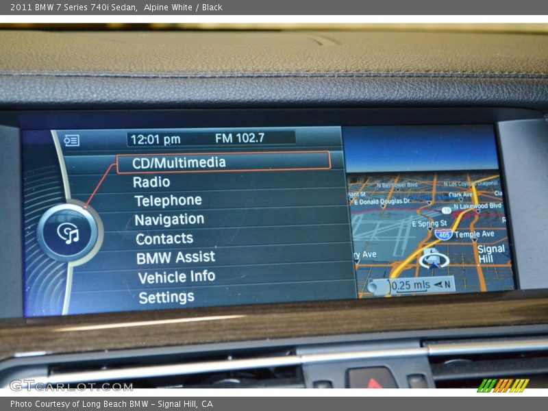 Alpine White / Black 2011 BMW 7 Series 740i Sedan