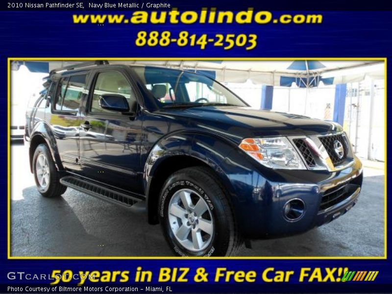 Navy Blue Metallic / Graphite 2010 Nissan Pathfinder SE