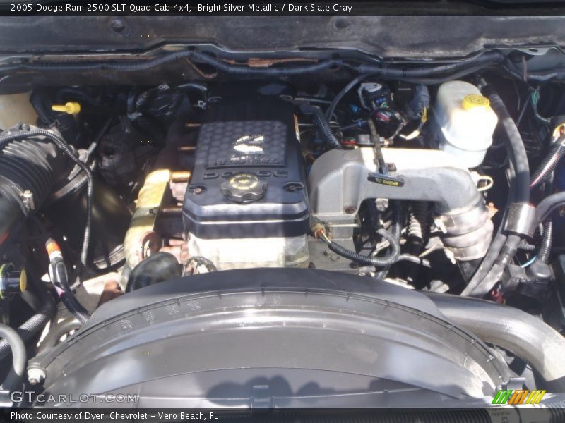 Bright Silver Metallic / Dark Slate Gray 2005 Dodge Ram 2500 SLT Quad Cab 4x4