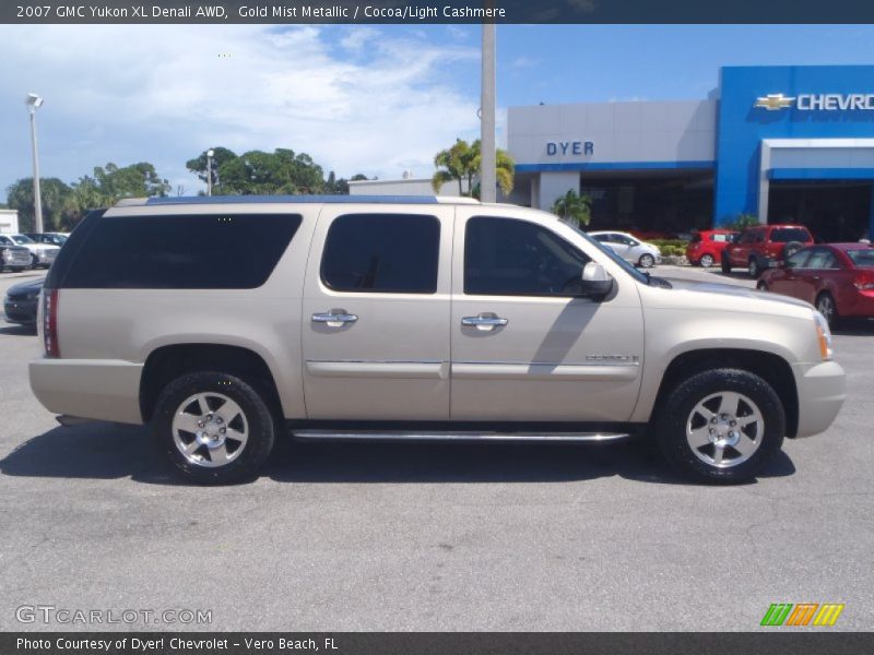 Gold Mist Metallic / Cocoa/Light Cashmere 2007 GMC Yukon XL Denali AWD