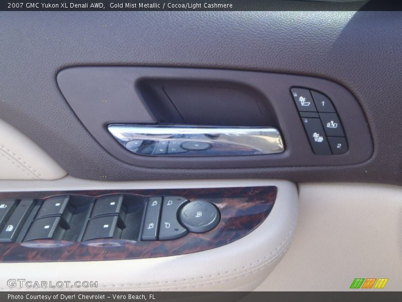 Gold Mist Metallic / Cocoa/Light Cashmere 2007 GMC Yukon XL Denali AWD
