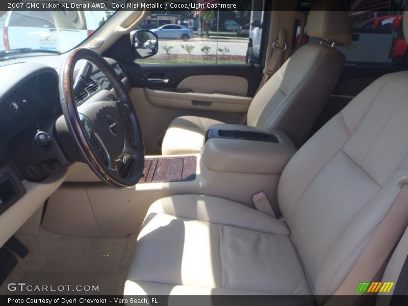 Gold Mist Metallic / Cocoa/Light Cashmere 2007 GMC Yukon XL Denali AWD