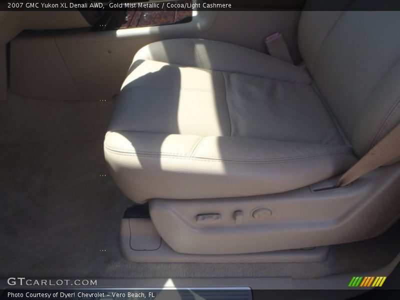 Gold Mist Metallic / Cocoa/Light Cashmere 2007 GMC Yukon XL Denali AWD